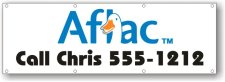 (image for) Aflac 28" x 6' Full Color Banner With Logo