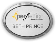 (image for) Perfection Gymnastics Executive Silver Oval badge