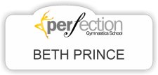 (image for) Perfection Gymnastics Shaped White badge