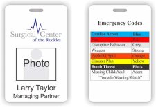 (image for) Surgical Center of the Rockies Photo Id - Vertical badge
