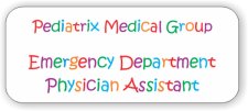 (image for) Pediatrix Medical Group Standard White Badge - Physician Assistant