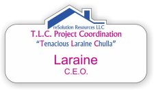 (image for) T.L.C. Project Management Shaped White badge