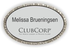 (image for) ClubCorp Oval Bling Silver badge