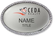 (image for) Ceda Realty Oval Bling Silver badge