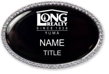 (image for) Long Realty - Yuma/Foothills Oval Bling Silver Other badge