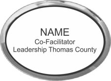 (image for) Leadership Thomas County Oval Executive Silver Other badge