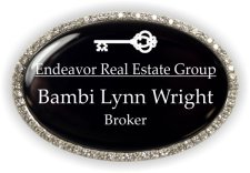(image for) Endeavor Real Estate Group Oval Bling Silver Other badge
