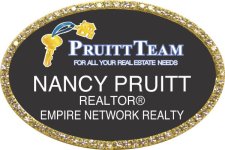 (image for) Pruitt Team Oval Bling Gold Other badge