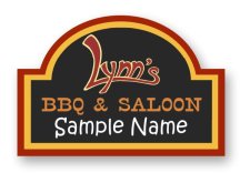 (image for) Lynn's BBQ & Saloon Shaped Other badge