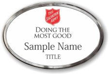 (image for) Salvation Army Oval Prestige Polished badge