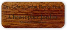 (image for) Drs. Gehris, Jordan, Day & Assoc. Standard Bloodwood Laser Engraved badge