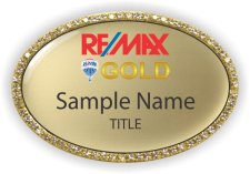 (image for) Remax Gold Oval Bling Gold badge