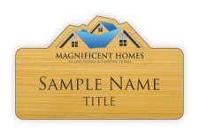 (image for) Magnificent Homes, LLC Shaped Bamboo badge