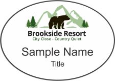 (image for) Brookside Resort Oval White badge