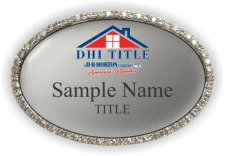 (image for) DHI Title Oval Bling Silver badge
