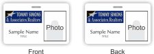 (image for) Tommy Simons & Associates, Realtors Photo ID Horizontal Double Sided badge