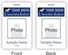 (image for) Tommy Simons & Associates, Realtors Photo ID Vertical Double Sided badge