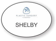 (image for) Plastic Surgery Center Oval White badge