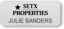 (image for) SETX Properties Silver Round Corners badge