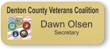 (image for) Denton County Veterans Coalition Gold Round Corners badge