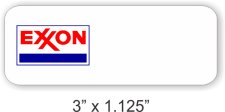 (image for) Exxon Standard White Badge (Logo Only Blue Underline)