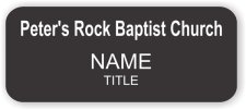 (image for) Peter's Rock Baptist Church Standard Black badge