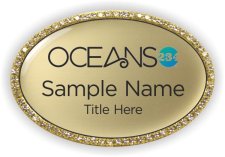 (image for) Oceans 234 Oval Bling Gold badge