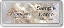 (image for) Premier Mortgage Resources Mother of Pearl Pebbled badge