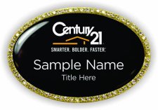 (image for) Century 21 - Lakeside Oval Bling Gold Other badge