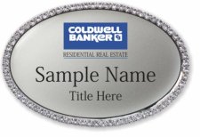 (image for) Coldwell Banker Residential Real Estate Oval Bling Silver badge