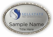 (image for) SELLSTATE NEXT GENERATION REALTY Oval Bling Silver badge