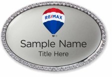 (image for) Remax Balloon Logo - 2017 Oval Bling Silver badge