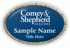 (image for)  Comey & Shepherd Oval Bling Silver Other badge