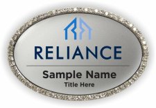 (image for) Reliance Real Estate Services Oval Bling Silver badge