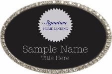 (image for) Signature Home Lending Oval Bling Silver badge