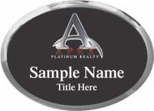 (image for) Apex Platinum Realty Oval Executive Silver Other badge