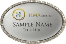 (image for) HMA Genetics Oval Bling Silver badge