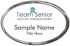 (image for) Team Senior Move Managers, Inc. Oval Prestige Polished badge
