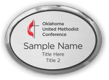 (image for) Oklahoma Methodist Conference Oval Executive Silver badge