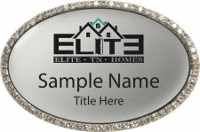 (image for) Elite TN Homes Oval Bling Silver badge