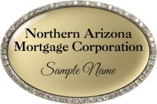 (image for) Northern Arizona Mortgage Oval Bling Silver Other badge