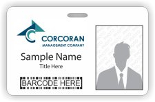 (image for) CORCORAN MGMT Barcode ID Horizontal badge