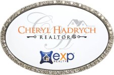 (image for) Cheryl Hadrych Oval Bling Silver Other badge