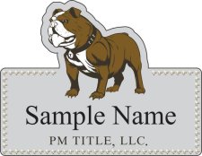 (image for) PM Title, LLC Shaped Silver Badge with Rhinestones
