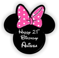 (image for) Anissa Eddy Shaped Other badge (Pink Bow)