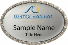 (image for) Suntex Marinas Oval Bling Silver badge