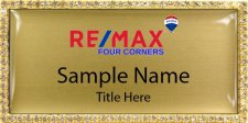 (image for) RE/MAX Four Corners Bling Gold badge