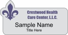 (image for) Crestwood Health Care Center, LLC Shaped Silver badge