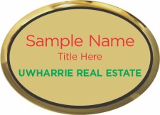 (image for) Uwharrie Real Estate Oval Executive Gold badge