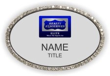 (image for) Realty Executives Elite Oval Bling Silver Badge